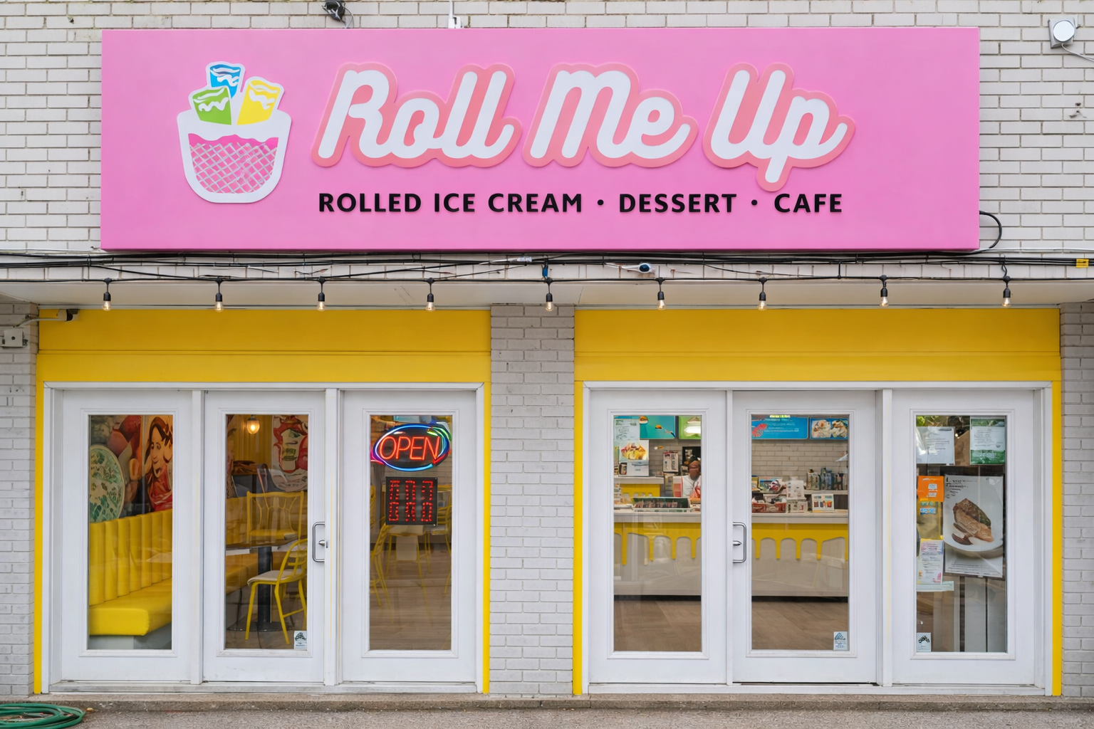 Market image — premium exterior storefront in a busy plaza