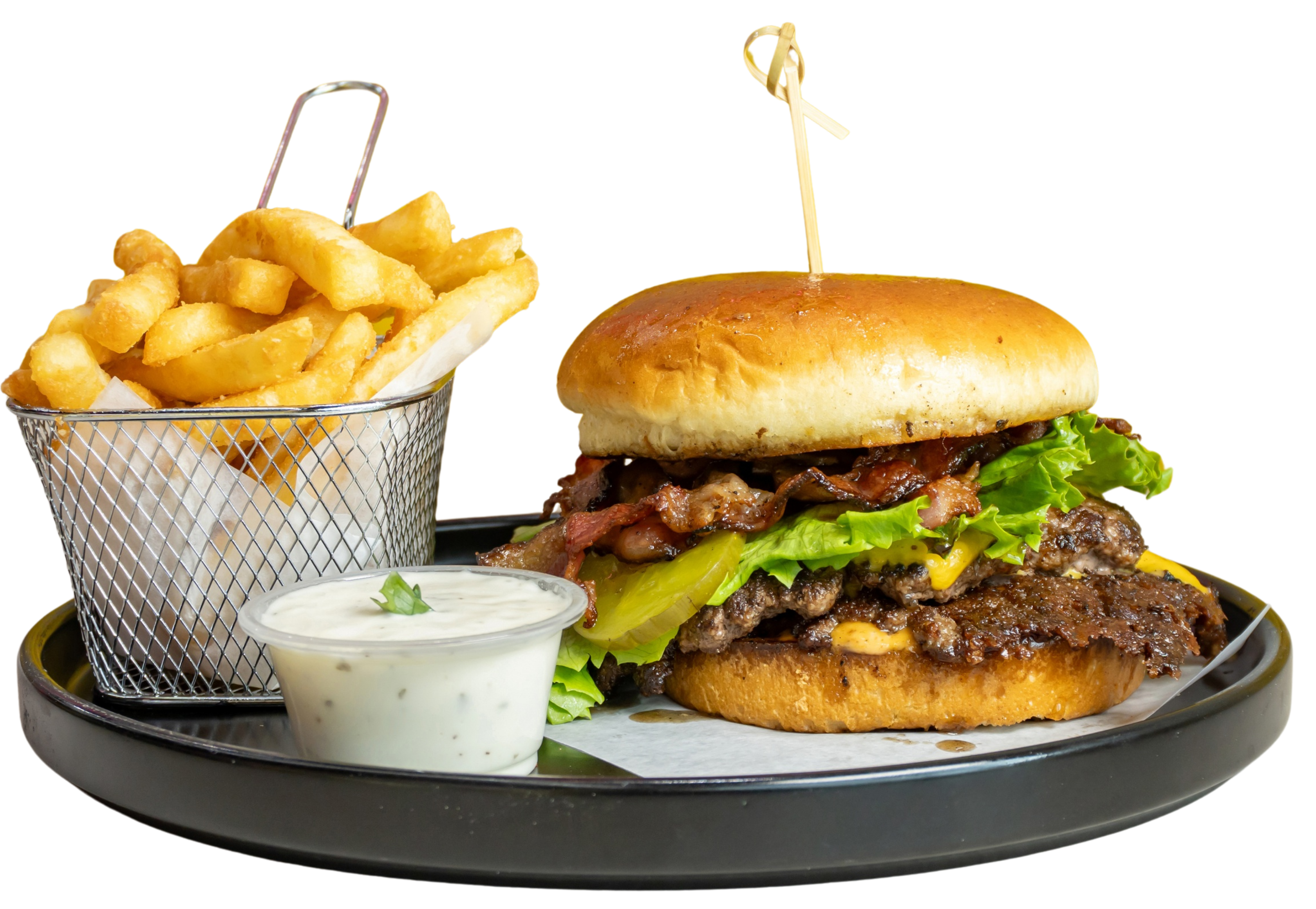 Burger and fries combo